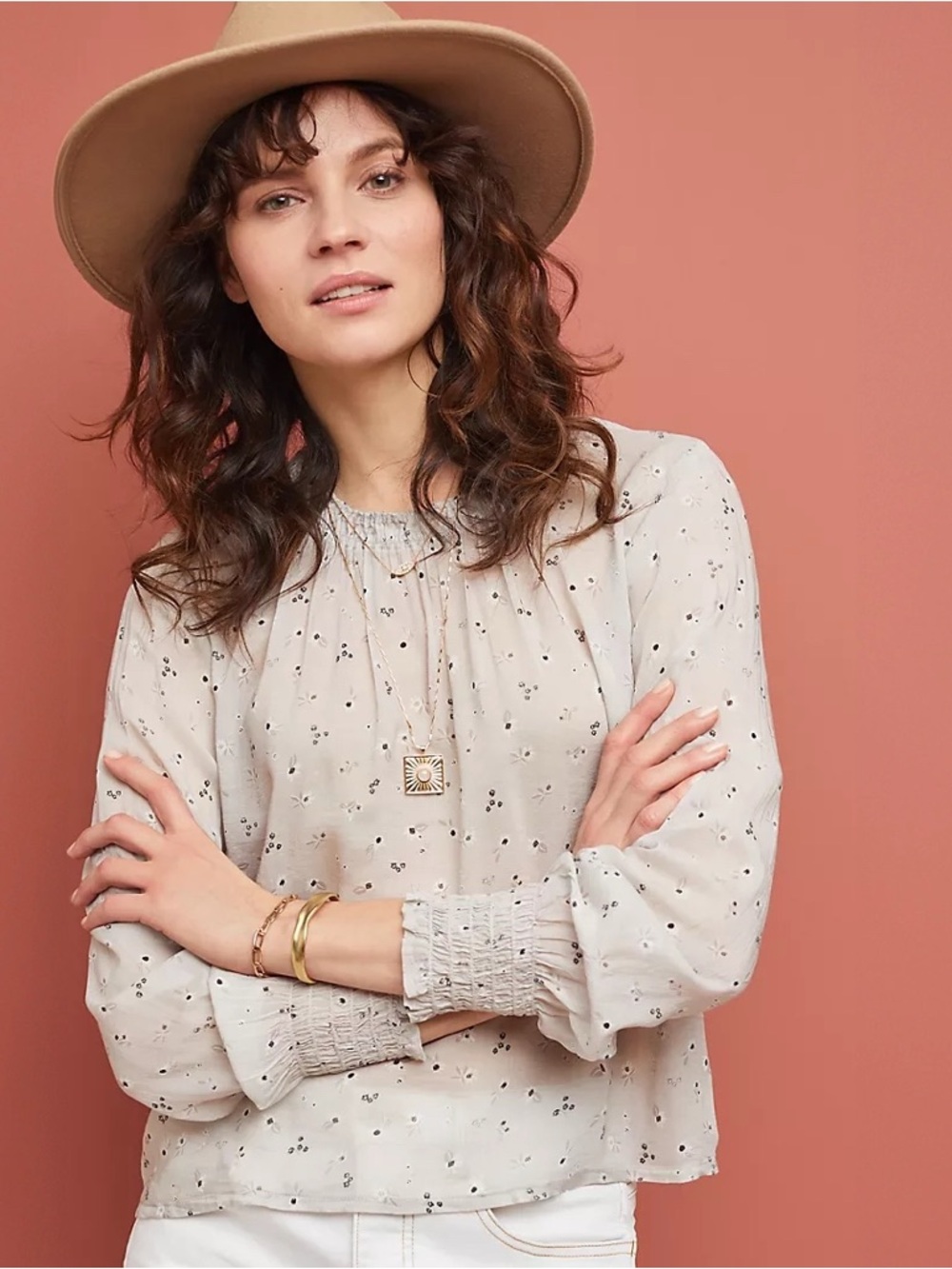 Anthropologie Cloth & Stone Floral Pullover - sz XS
